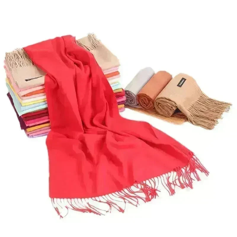 Pure Color Warm Keeping Scarf All-match Cashmere Shawl - EX-STOCK CANADA