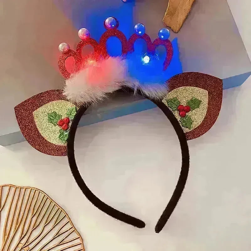 Christmas With Light Headband Snowflake Women's - EX-STOCK CANADA