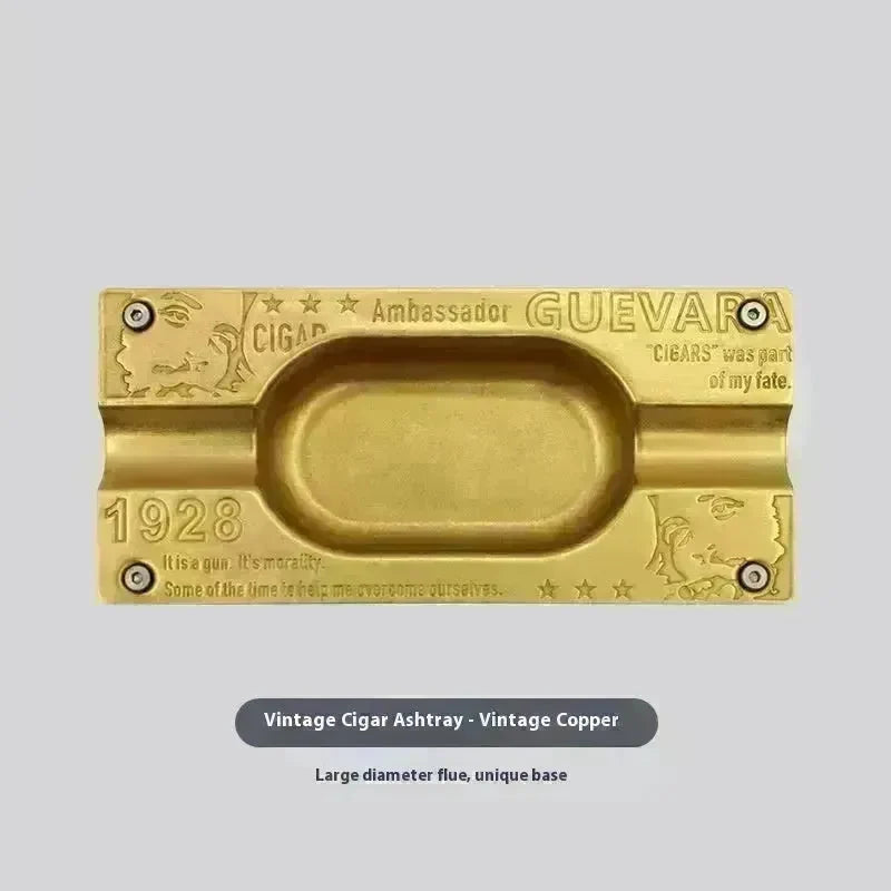 Metal Gold and Silver 2 slot Cigar Ashtray - EX-STOCK CANADA