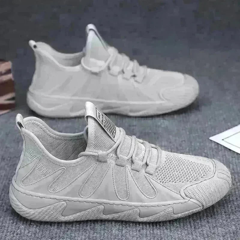 Breathable Mesh Sports Shoes Casual Lace-up Sneakers Men Non-slip Shoes - EX-STOCK CANADA
