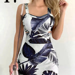 High Waist Women Dresses Spring And Summer Spaghetti Strap Large Flower Print Skirt - EX-STOCK CANADA