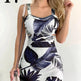 High Waist Women Dresses Spring And Summer Spaghetti Strap Large Flower Print Skirt - EX-STOCK CANADA