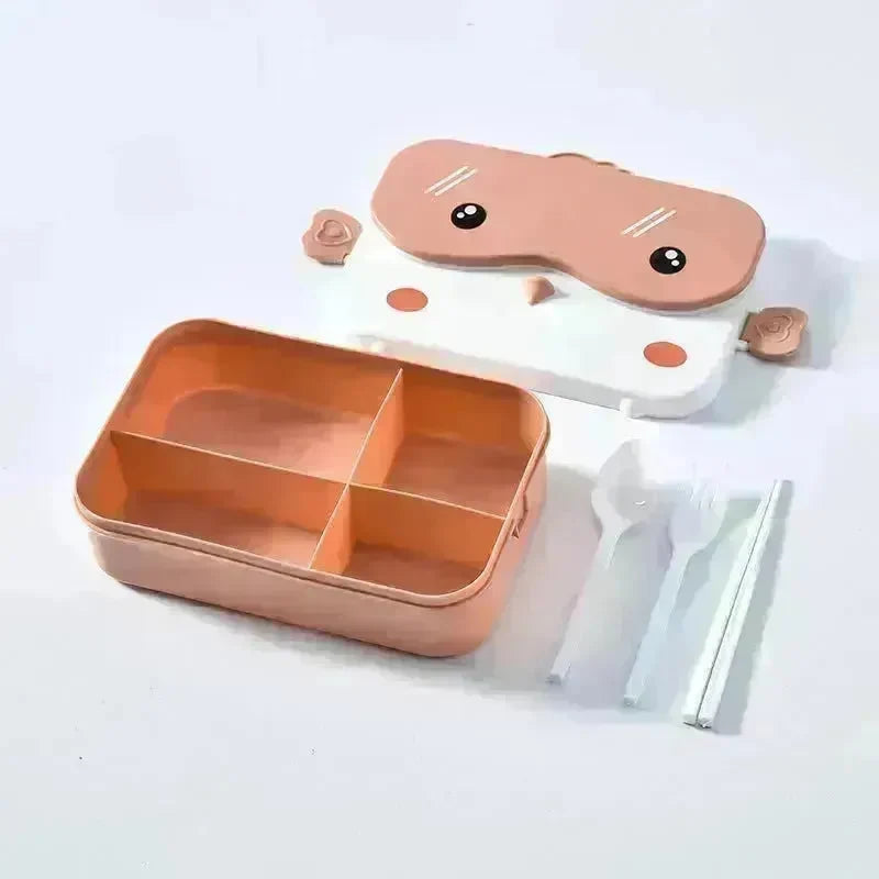 Cute Cartoon Plastic PP Bento Portable Lunch Box for Kids - EX-STOCK CANADA