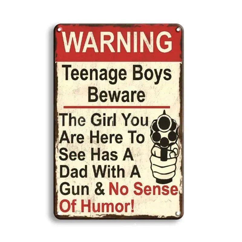 Creativity Retro Metal Home Decoration Tin Painting Novelty Signs - EX-STOCK CANADA