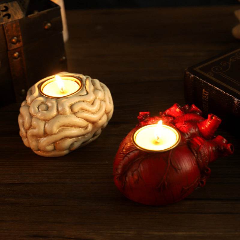 Halloween Heart Candlestick Decoration Horror Decoration Props EX-STOCK