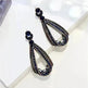 Retro Diamond Irregular Drop Silver Stud Earrings - EX-STOCK CANADA