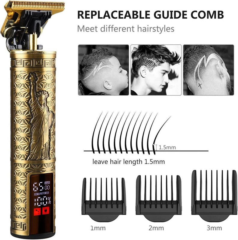 Beard Trimmer Hair Clippers Cordless Hair Cutting Kit Barber Shaving Machine For Men USB Rechargeable 1 PCS EX-STOCK