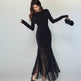 Black Panel Mesh Dress Women - EX-STOCK Canada