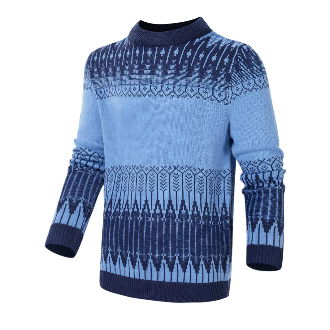 Herren -Crewneck Pullover Pullover Unisex Fair Isle Langarm gestrickt