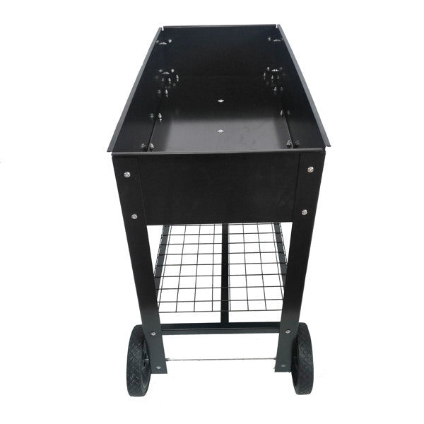 Mobile Metal Raised Garden Bed Cart With Legs, Elevated Tall Planter Box With Wheels For Outdoor Indoors House Patio  Vegetables Tomato DIY Herb Grow -Black EX-STOCK