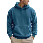 Fall Winter Fleece Plush thick Hoodie Pullover tops for men
