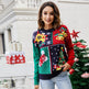 Women's Pullover Christmas Tree Snowflake Christmas Knit Sweater EX-STOCK Canada 