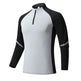 Mock Neck Half Zip  Workout top for Men Long Sleeve exercise top - EX-STOCK CANADA