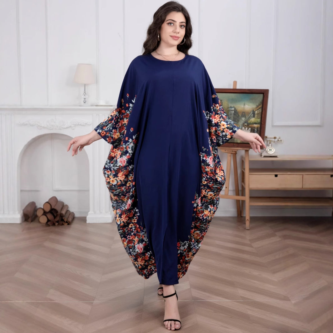 Middle East Muslim Women's Skirt Arab Floral Loose Robe - EX-STOCK Canada