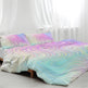 Girly Duvet Cover Rainbow Glitter Ombre Bedding Sets 3 Pcs Chic Purple Blue Green Pastel Bed Spreads Sparkle Quilt Cover Set With 2 Pillow Shams EX-STOCK Canada 