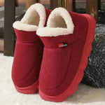 Winter Plush Cotton Shoes Women Men Warm Suede House Shoes For Parents Solid Color Thick-soled Garden Shoes Outdoor - EX-STOCK CANADA