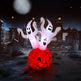 5.9 FT Halloween Inflatable Pumpkin Ghost Outdoor Decorations, Scary Blow Up Yard Decor With Built-in LED Lights For Holiday Party Yard Lawn Garden Decor Indoor Outdoor 12V EX-STOCK