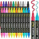 Acrylic Marker Pen Double-headed Stackable Water-based Paint Brush Paint Marker and Highlighter - EX-STOCK CANADA