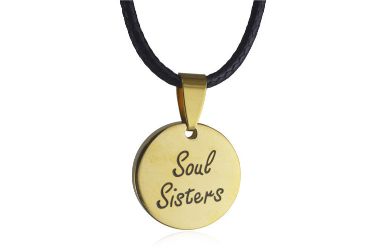 Edelstahl Mond Sonne Paar Halskette - EX-STOCK Canada