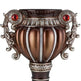 17.5 Tall  Delicata Urn-Shaped Decorative Vase, Bronze With Silver Accents EX-STOCK