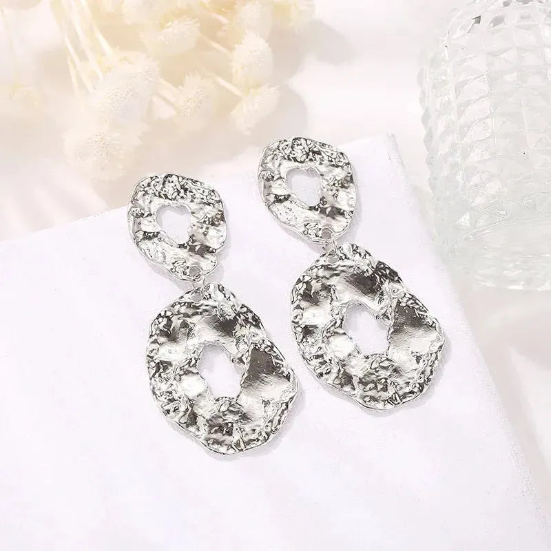 Jewelry Baroque Alloy Geometric Irregular Earrings - EX-STOCK CANADA