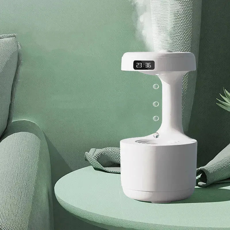 Bedroom Anti-Gravity Humidifier With Clock Water Drop Backflow Aroma Diffuser Large Capacity Office Bedroom Mute Heavy Fog Household Sprayer - EX-STOCK CANADA
