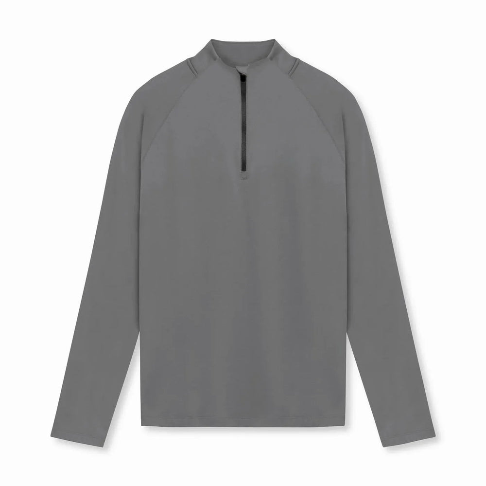 Men Quick Drying Long Sleeve Half Zip Activewear Muscle Fitted shirt Workout Gym T-shirt Top - EX-STOCK CANADA