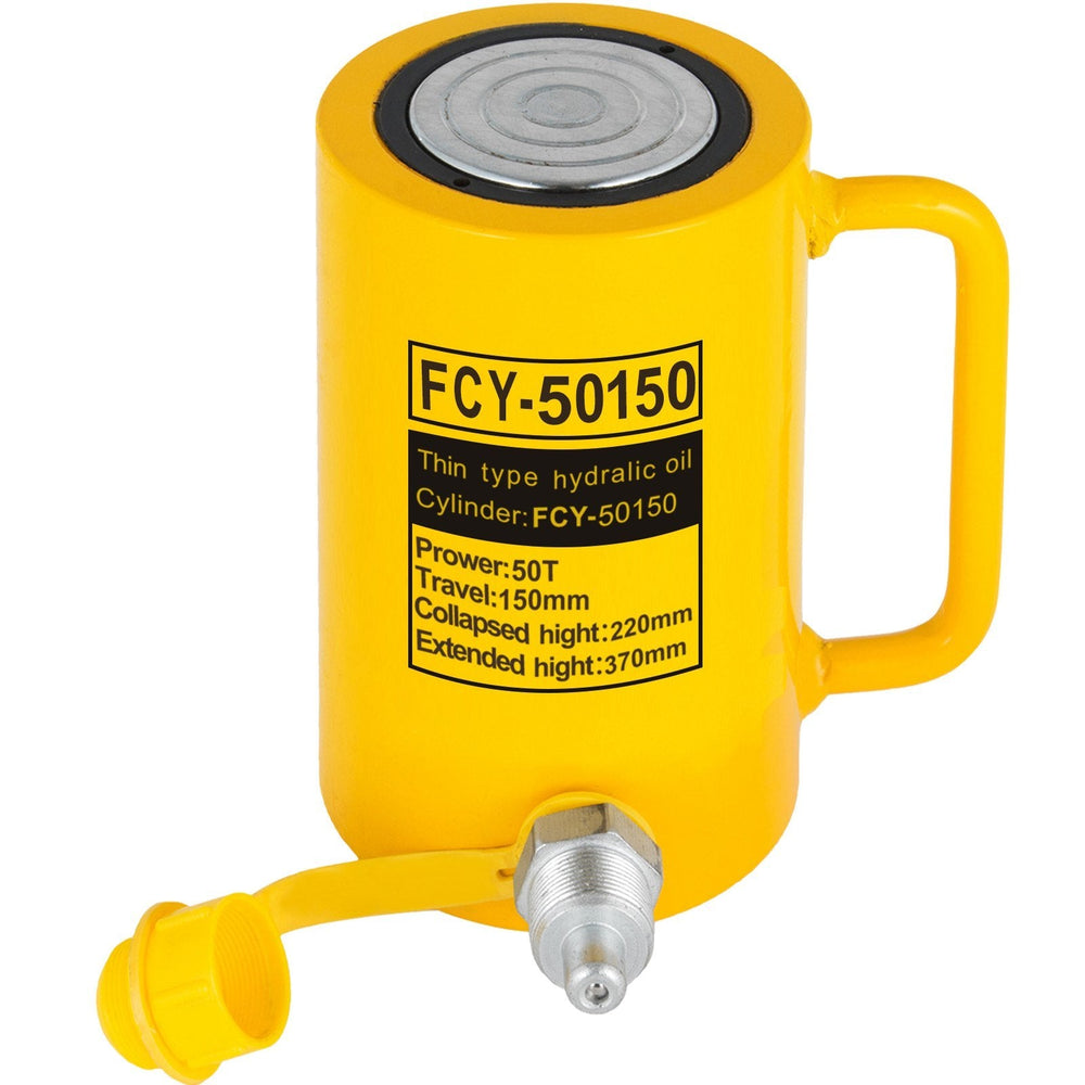 50T 6In Stroke Hydraulic Cylinder Jack Solid Single Acting Hydraulic Ram Cylinder 150mm Hydraulic Lifting Cylinders For Bending, Straightening And Pulling On Trucks, Tractors And Heavy Equipm EX-STOCK