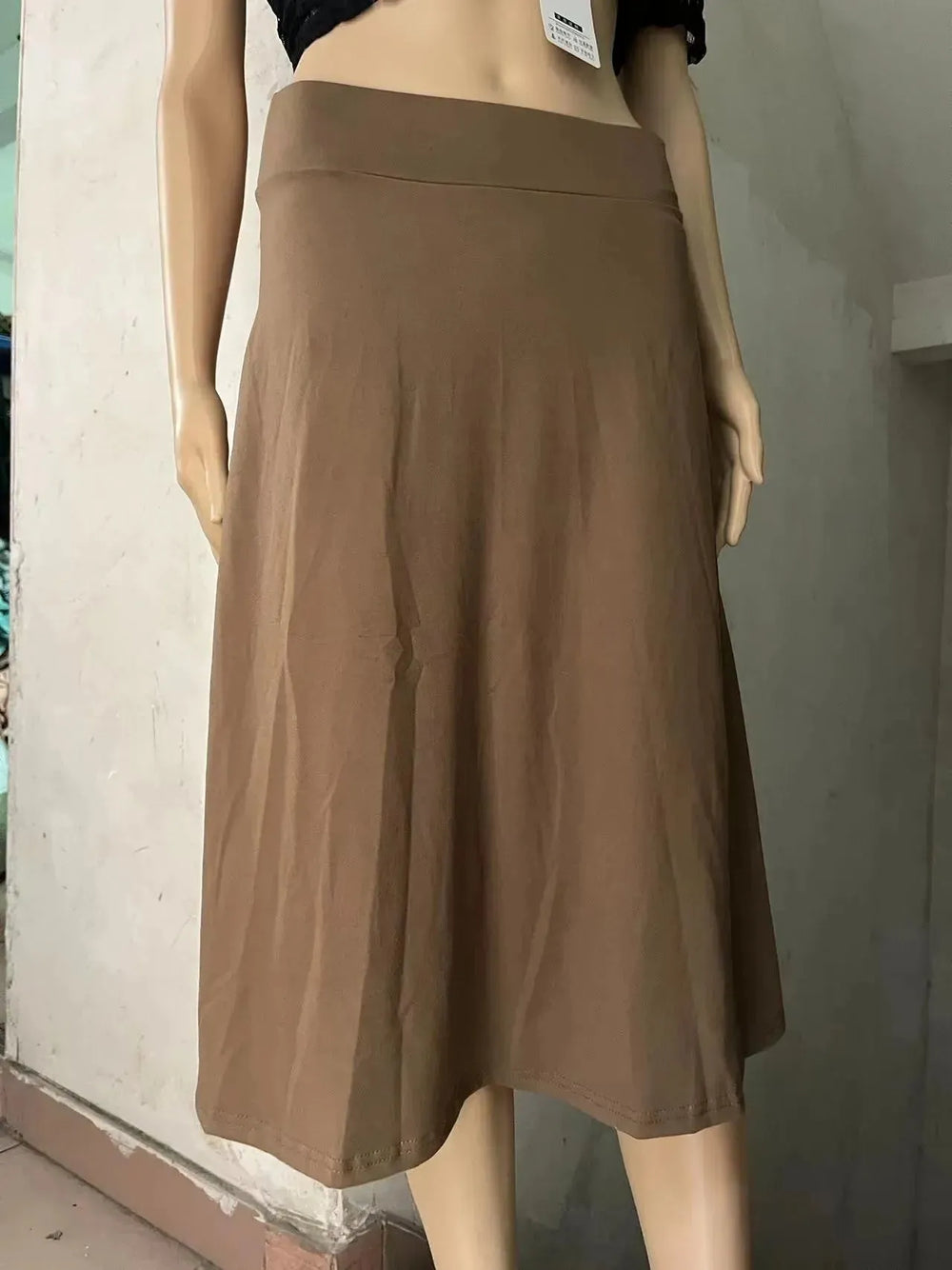 Women's casual High Waist flared Midi Skirt - EX-STOCK CANADA