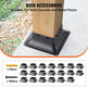 4x4 Post Base 20Pcs, Internal 3.6x3.6 Heavy Duty Powder-Coated Steel Post Bracket Fit For Standard Wood Post Anchor, Decking Post Base For Deck Porch Handrail Railing Support EX-STOCK