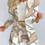Women  Slim fitted Formal Fashion Short Skirt suit co ord skirt set for women - EX-STOCK CANADA