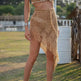 European And American Women's See Through Hollow Knitted tassel fringe Slant Beach Skirt - EX-STOCK CANADA