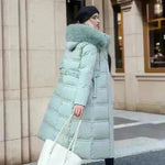 Women's Mid Length Fur Hoodie Winter Jacket Coat - EX-STOCK CANADA