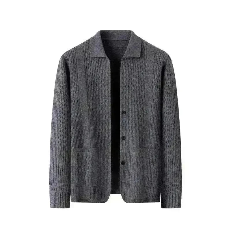 Slim fit Knitted Cardigan sweater For Young Men Workwear for fall Winter - EX-STOCK CANADA