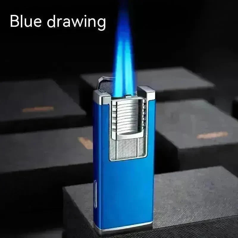 Double High Firepower Blue Flame Torch Lighter With Hidden Cigar Cutter - EX-STOCK CANADA