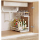 Metal Adjustable Height Two-Tier Drawer Kitchen Bathroom Under Sink Storage Rack EX-STOCK