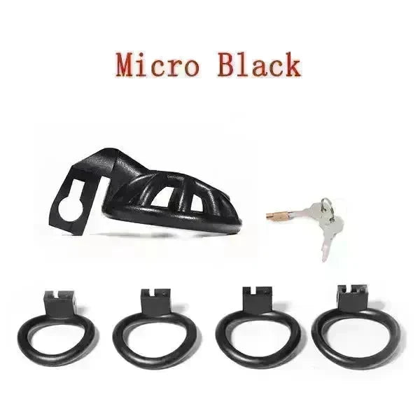 Male BDSM Scrotal Tract Positive And Negative Pole Chastity Lock - EX-STOCK CANADA