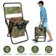 Foldable Fishing Chair With Backrest Built-In Cooler Bag Portable Handle Outdoor Lightweight Fishing Stool For Camping Hiking Hunting EX-STOCK