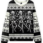 Christmas Cat Hat Snowflake Print Women's Round Neck Sweatshirt EX-STOCK Canada 