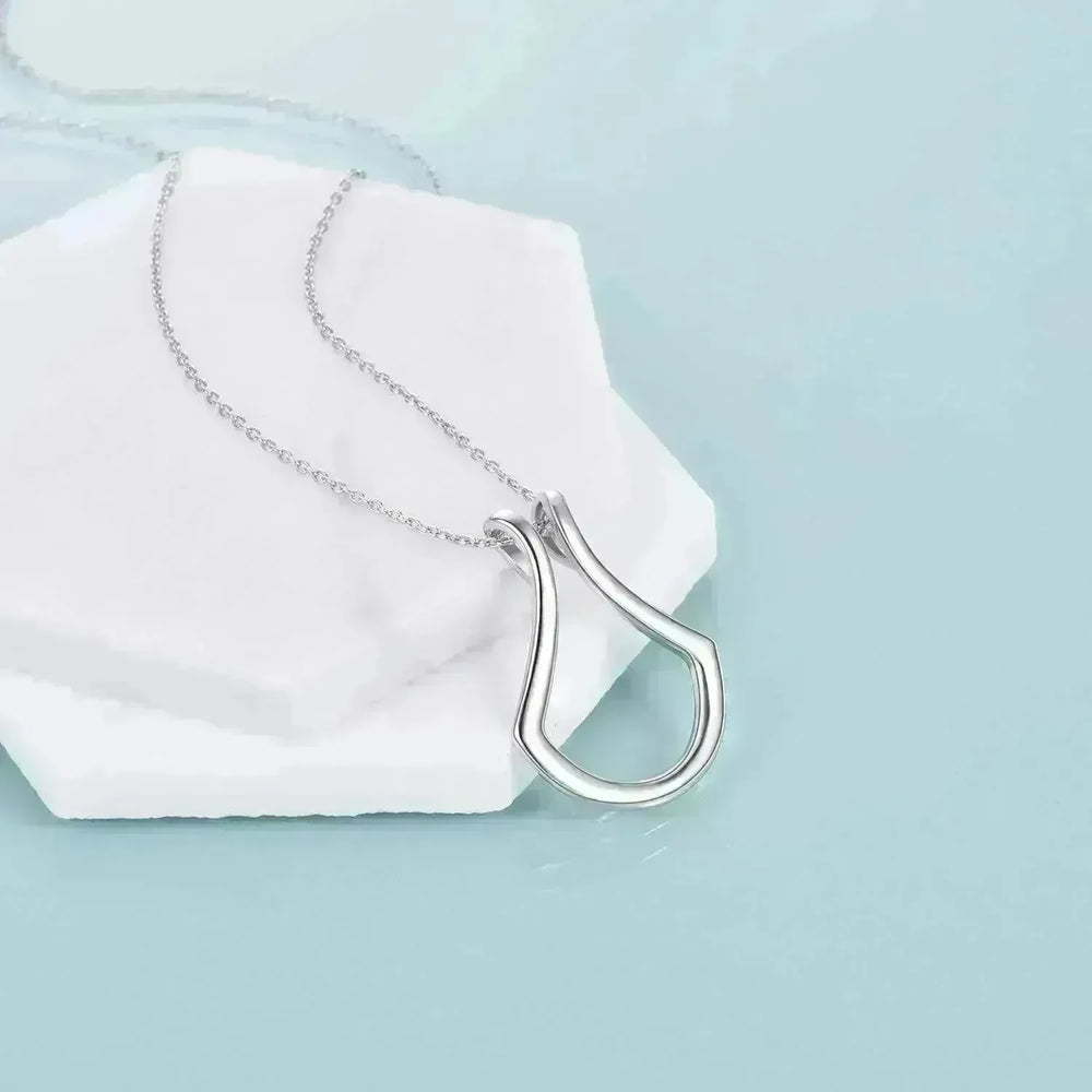 Sterling Silver Ring Holder Necklace Pendant Jewelry for Women - EX-STOCK CANADA
