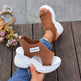 Summer Fishmouth Chunky Wedge Sandals Women's Casual Breathable Footwear Daily Shoes 