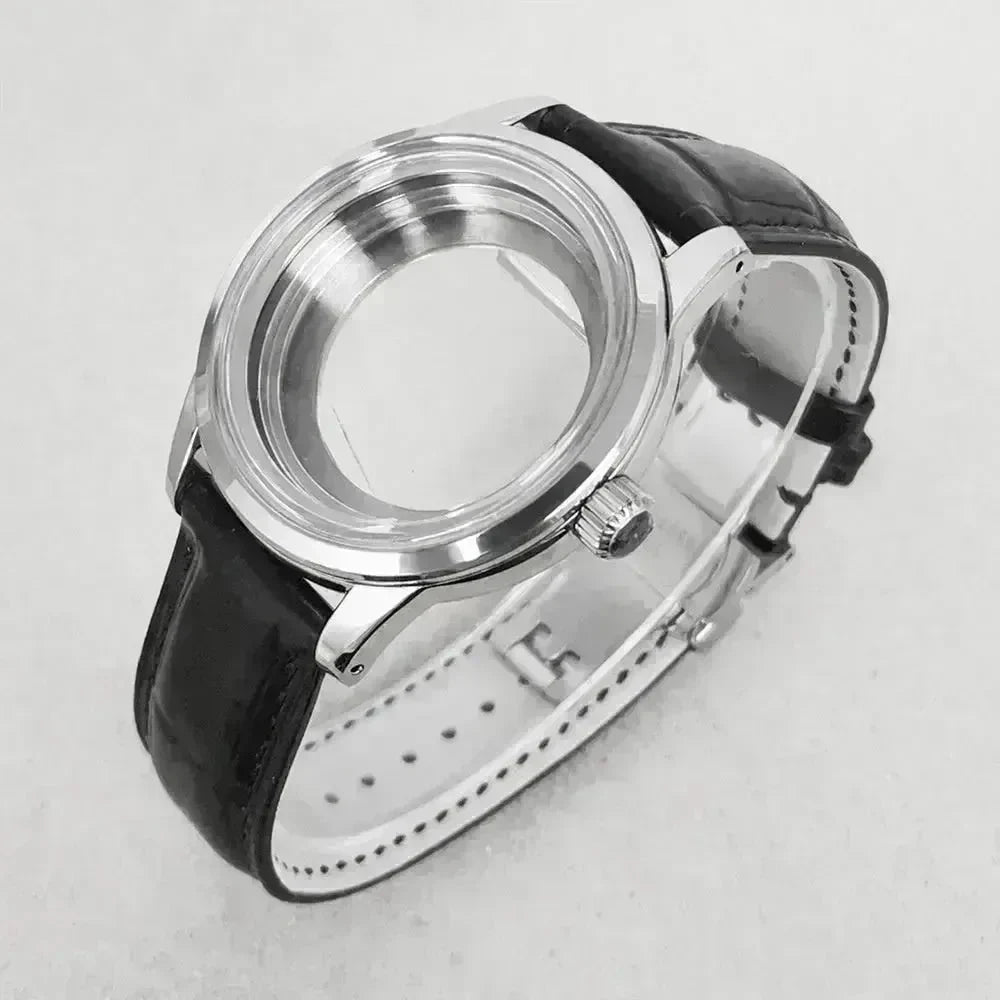 Watch Case 39mm Leather Watch Strap - EX-STOCK CANADA