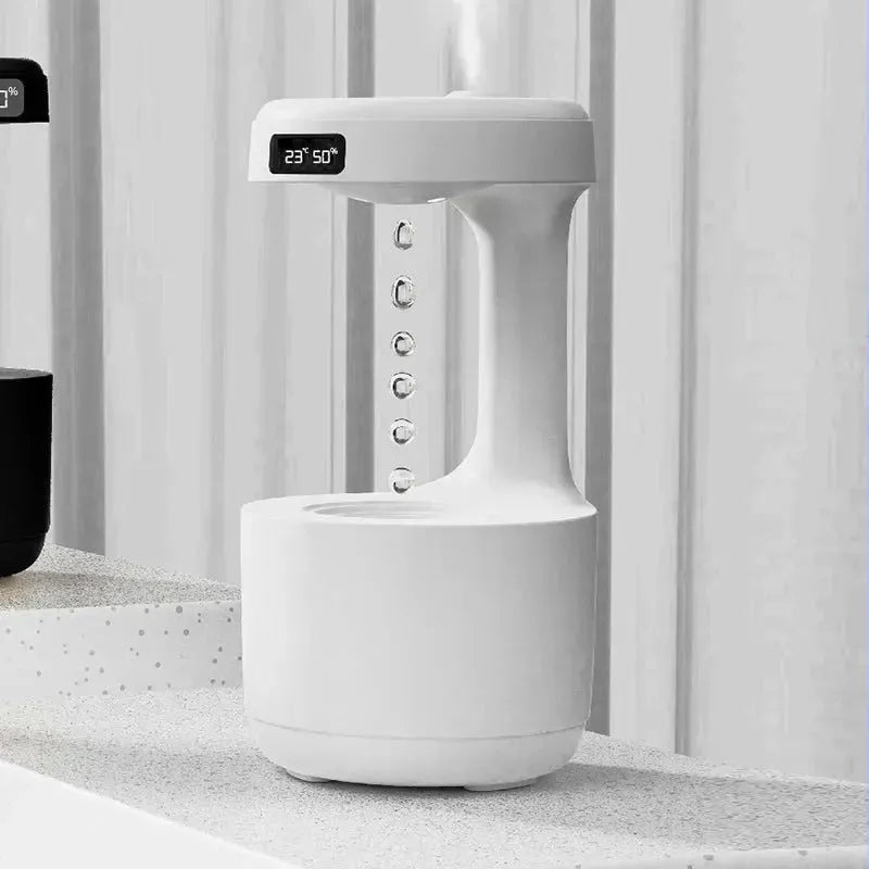 Bedroom Anti-Gravity Humidifier With Clock Water Drop Backflow Aroma Diffuser Large Capacity Office Bedroom Mute Heavy Fog Household Sprayer - EX-STOCK CANADA