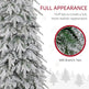 6ft Pencil Flocked Artificial Christmas Tree With 600 Branch Tips, Auto Open And Steel Base, Green EX-STOCK Canada 