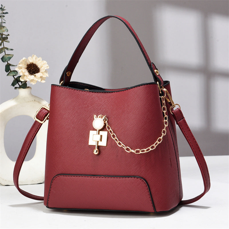 Bolso de Cubo Elegante - Bolso de Hombro para Mujer de Cuero PU Bolso de Mano Bolso Bandolera Estiloso para DamaEX-STOCK Canada 