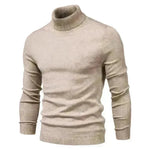 Men's Plain Slim Pullover Polo Sweatshirt Turtleneck Sweater Winter Casual Tops Men - EX-STOCK CANADA