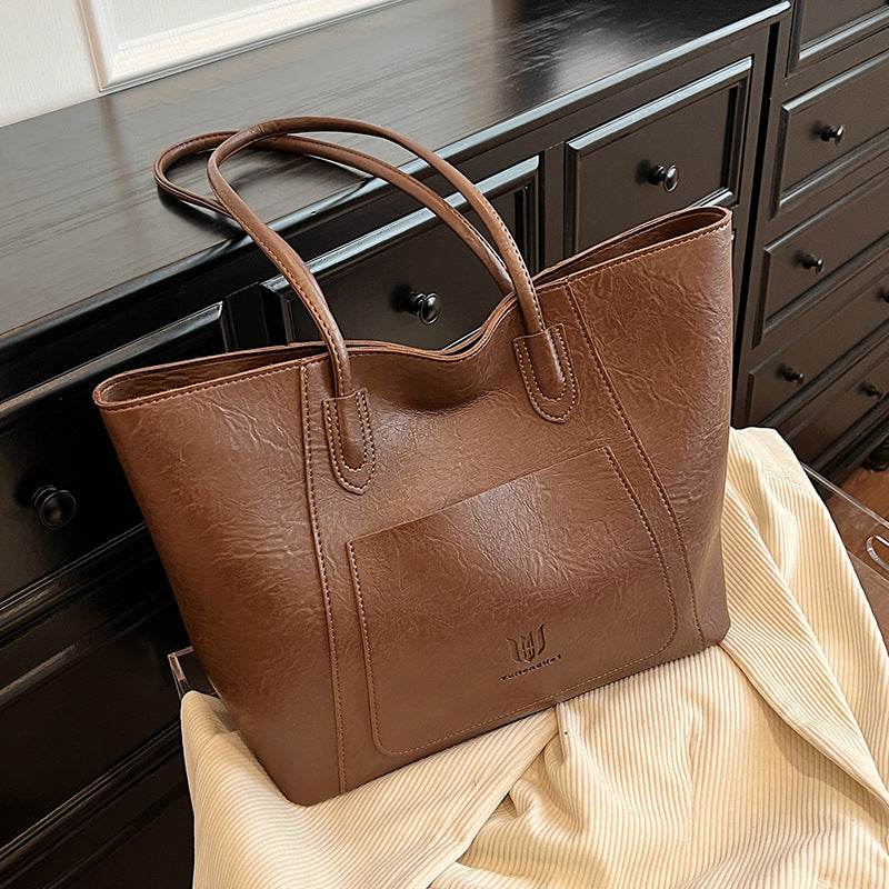Casual Retro Shoulder Bag Texture Class Commuter Tote - EX-STOCK Canada