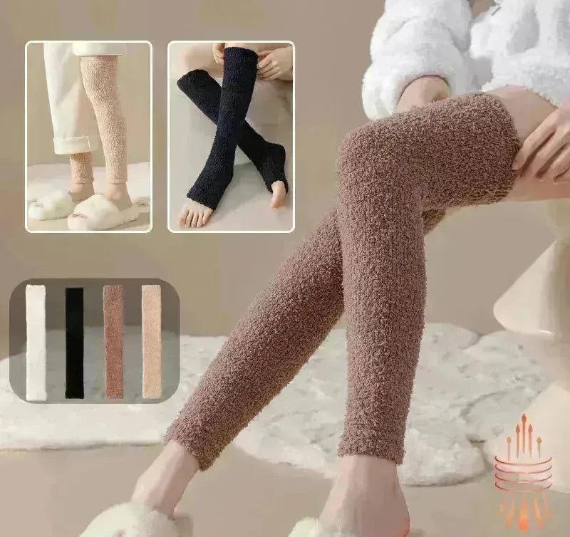 Winter warme Plüschsocken Frauen Dual-Purpose-Schutzabsatz und Kniesocke für Olds