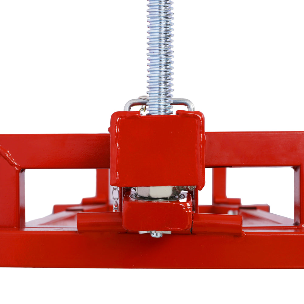 Élévateur pour tondeuse à gazon en acier robuste, capacité 880 lbs, cric pour tondeuse à gazon, élévateur pliable pour tracteur de jardin, cric télescopique d'entretien avec poignée manuelle et pour outils électriques pour tondeuses et tracteurs de jardin, rougeEX-STOCK Canada 