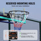 Basketball Rim, Wall Door Mounted Basketball Hoop, Heavy Duty Q235 Basketball Flex Rim Goal Replacement With Net And Double Spring, Standard 18 Indoor Outdoor Hanging Hoop For Kids Adults EX-STOCK